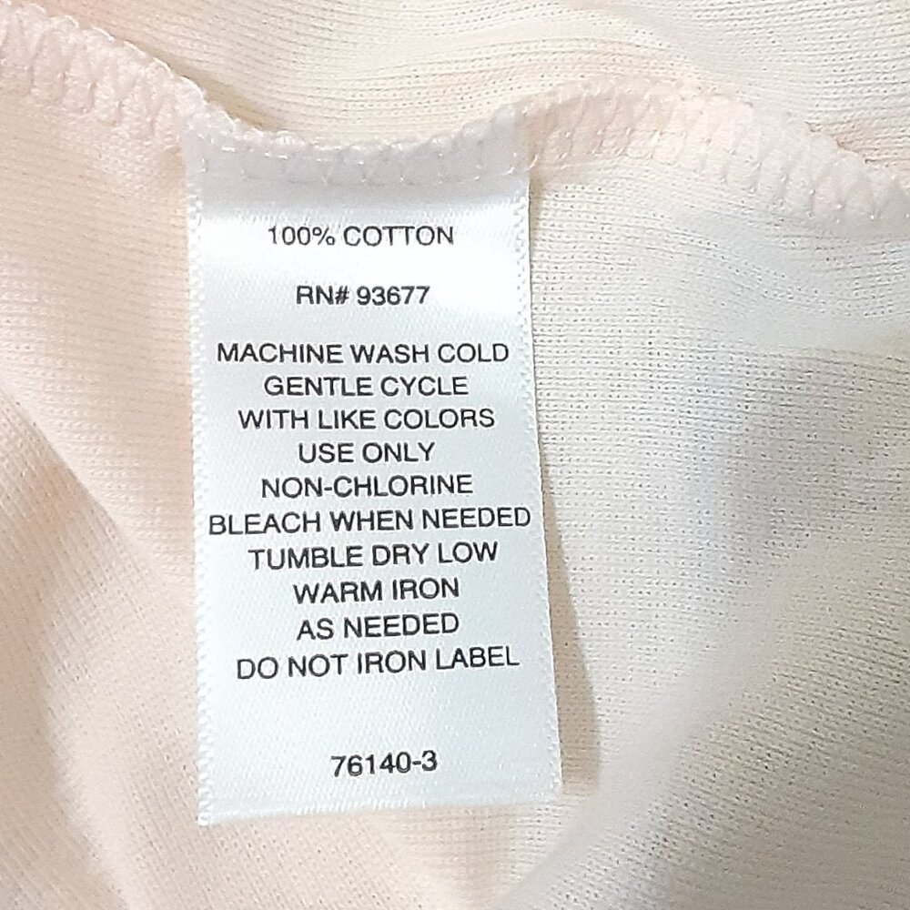Liz Claiborne Womens Crew Neck Short Sleeve T-Shirt Size XL Light Peach - Picture 4 of 4